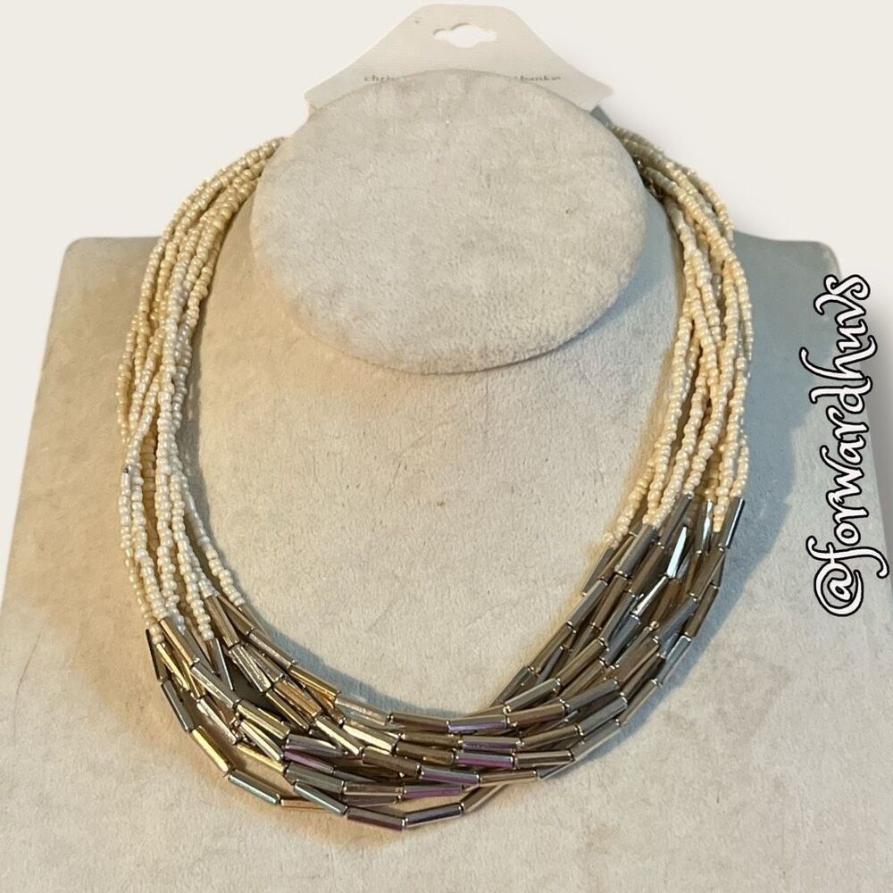 Bundle Sale 3 for $15 | Christopher and Banks Cream Seed Bead Necklace